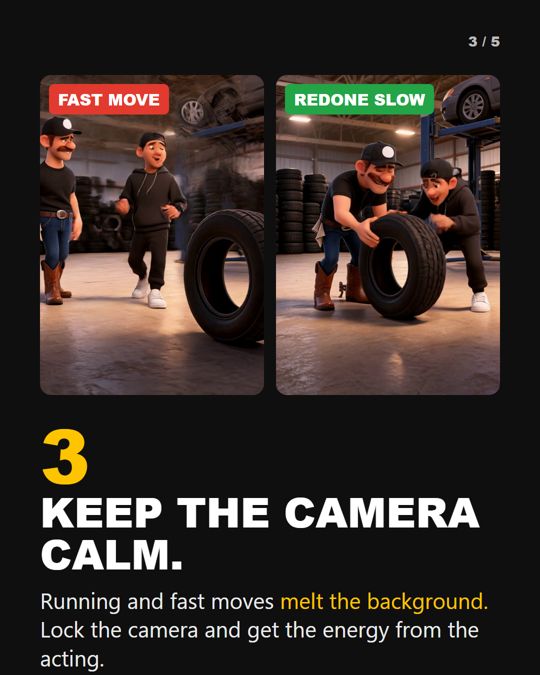 3. Keep the camera calm